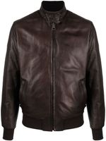 Dell'oglio veste bomber en cuir - Marron