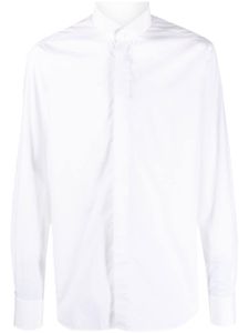 Corneliani chemise en coton à plastron contrastant - Blanc