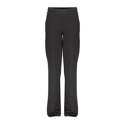 Geisha winter wide leg broek meisjes - zwart/wit - jacquard