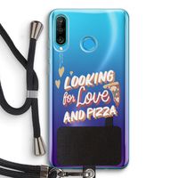 Pizza is the answer: Huawei P30 Lite Transparant Hoesje met koord