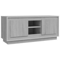 The Living Store TV-meubel - Grijs Sonoma Eiken - 102 x 35 x 45 cm - Trendy en praktisch