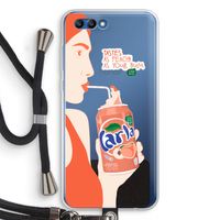 Peach please!: Honor 10 Transparant Hoesje met koord