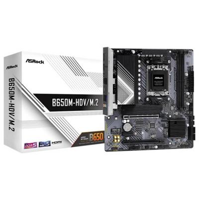 ASRock B650M-HDV/M.2 Moederbord Socket AMD AM5 Vormfactor Micro-ATX Moederbord chipset AMD® B650