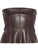 Norma Kamali corset zippé Grace - Marron