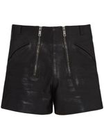 Prada short en cuir à double zips - Noir Prada short en cuir à double zips - Noir