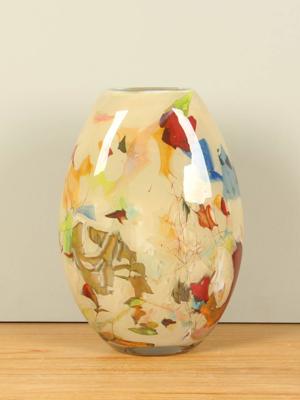 Glazen vaas ovaal Linea, 34 cm