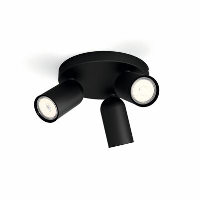 Philips OpbouwspotPongee 3-lichts zwart - 5058330PN