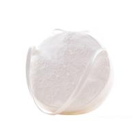 Retro Wedding Bridal Bag Round Lace & Strass Ivory