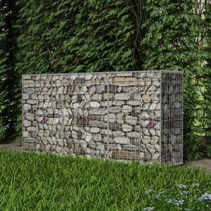 VidaXL Gabion mand 200x50x100 cm gegalvaniseerd staal