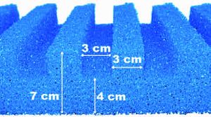 Filterschuim - T-profiel - 58 x 27 cm