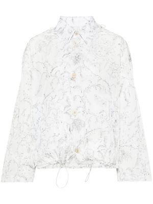 Fabiana Filippi veste légère à imprimé graphique - Blanc