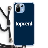 Topvent Navy: Xiaomi Mi 11 Lite Transparant Hoesje met koord