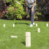 HI Houten Kubb-spel van massief grenenhout - thumbnail