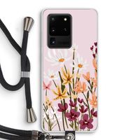 Painted wildflowers: Samsung Galaxy S20 Ultra Transparant Hoesje met koord