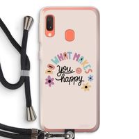Happy days: Samsung Galaxy A20e Transparant Hoesje met koord