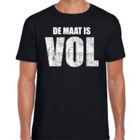 Protest shirt De maat is vol t-shirt zwart heren - thumbnail