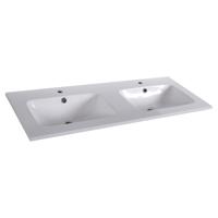 Differnz Reno wastafel 2 kraangaten | wit | 120 x 46 x 2 cm