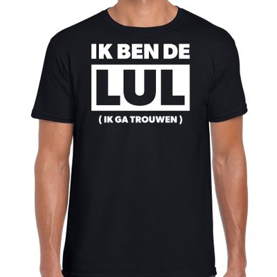 Vrijgezellen feest t-shirt - voor heren - ik ben de lul - zwart - bachelor party - bruiloft