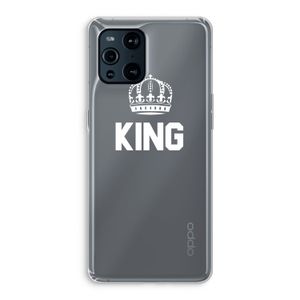 King zwart: Oppo Find X3 Transparant Hoesje