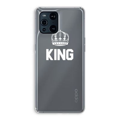 King zwart: Oppo Find X3 Transparant Hoesje