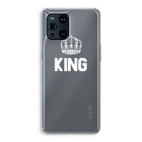 King zwart: Oppo Find X3 Transparant Hoesje