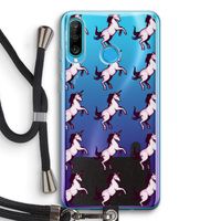 Musketon Unicorn: Huawei P30 Lite Transparant Hoesje met koord