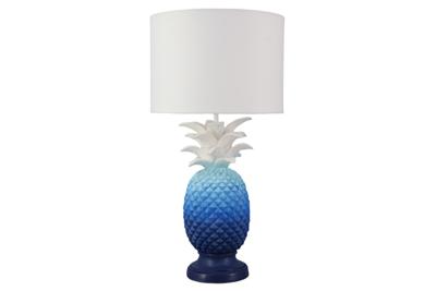 Tafellamp PINEAPPLE 50cm met kap blauw wit - 48046