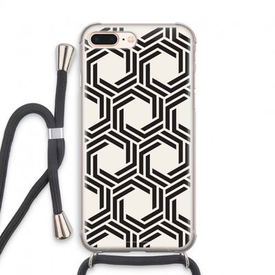 Geometrisch patroon: iPhone 7 PLUS Transparant Hoesje met koord