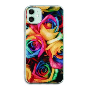 Neon bloemen: iPhone 11 Transparant Hoesje
