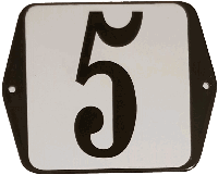 Huisnummer standaard nummer 5 - Warentuin mix
