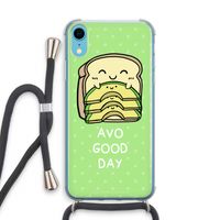 Avo Good Day: iPhone XR Transparant Hoesje met koord Avo Good Day: iPhone XR Transparant Hoesje met koord