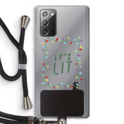 It's Lit: Samsung Galaxy Note 20 / Note 20 5G Transparant Hoesje met koord