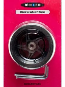 Black Fat Wheel 120mm - step Wiel