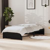 Bedframe massief hout zwart 90x190 cm - thumbnail