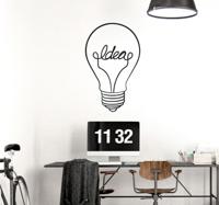 Muursticker gloeilamp idee