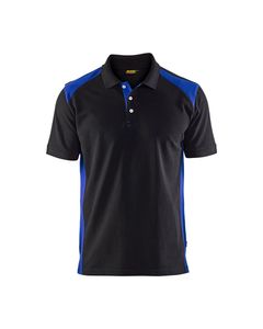 Blaklader polo pique polo 3324-1050 zwart/korenblauw mt L