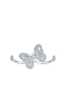 DE BEERS boucles d'oreilles Portrait of Nature Butterfly en or blanc 18ct pavé de diamants - Argent