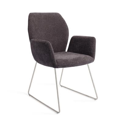 Jesper Home Eetkamerstoel 'Misaki' Slide Steel, kleur Almost Black