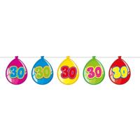 Verjaardag slinger - 30 Jaar - leeftijd versiering - ballon slinger - papier - 10 mtr