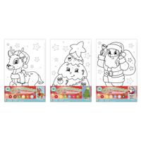 Grafix Xmas canvas schilderen op nummer - kerstman