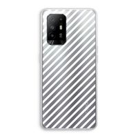 Strepen zwart-wit: Oppo A95 5G Transparant Hoesje