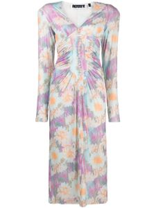 ROTATE BIRGER CHRISTENSEN robe Heather mi-longue à fleurs - Rose