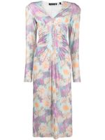 ROTATE BIRGER CHRISTENSEN robe Heather mi-longue à fleurs - Rose ROTATE BIRGER CHRISTENSEN robe Heather mi-longue à fleurs - Rose