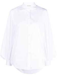 P.A.R.O.S.H. chemise en coton à manches bouffantes - Blanc