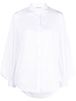 P.A.R.O.S.H. chemise en coton à manches bouffantes - Blanc