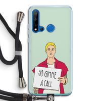 Gimme a call: Huawei P20 Lite (2019) Transparant Hoesje met koord
