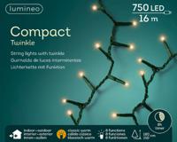 Lumineo LED Compact Lights Twinkel Effect 750L 16m, 8 Functie Twinkel Effect,