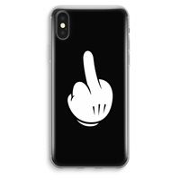 Middle finger black: iPhone XS Max Transparant Hoesje Middle finger black: iPhone XS Max Transparant Hoesje