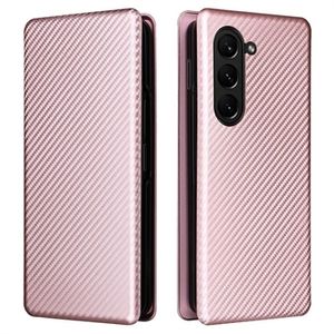 Samsung Galaxy Z Fold5 Flip Hoesje - Koolstofvezel - Rose Gold