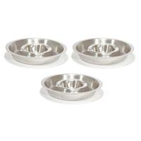 RVS asbak rond 16 cm - 3x - Hotelasbak - Horeca/terras/tafel asbakken